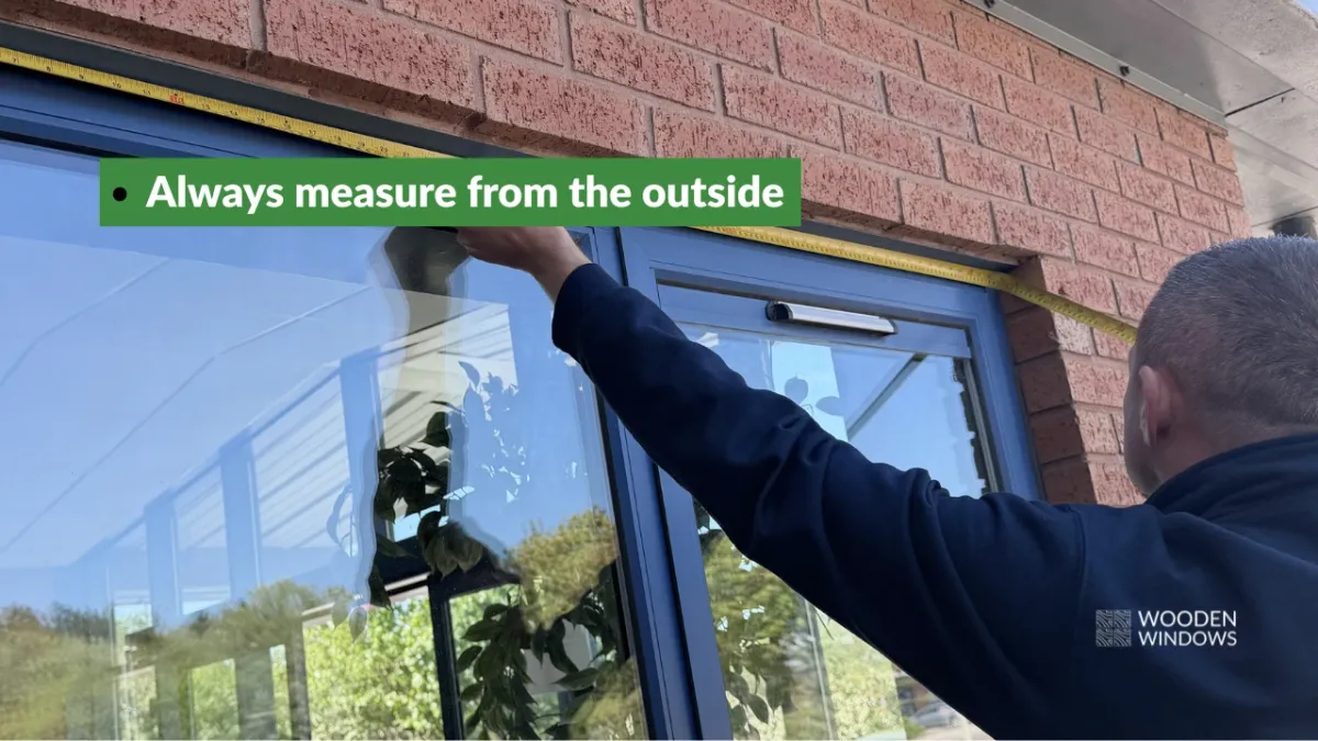 Measuring the outside of your window (width)
