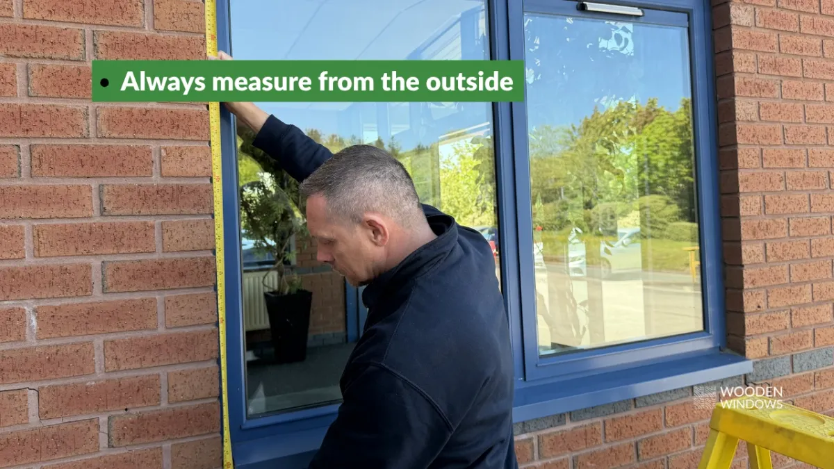 Measuring the outside of your window (height)