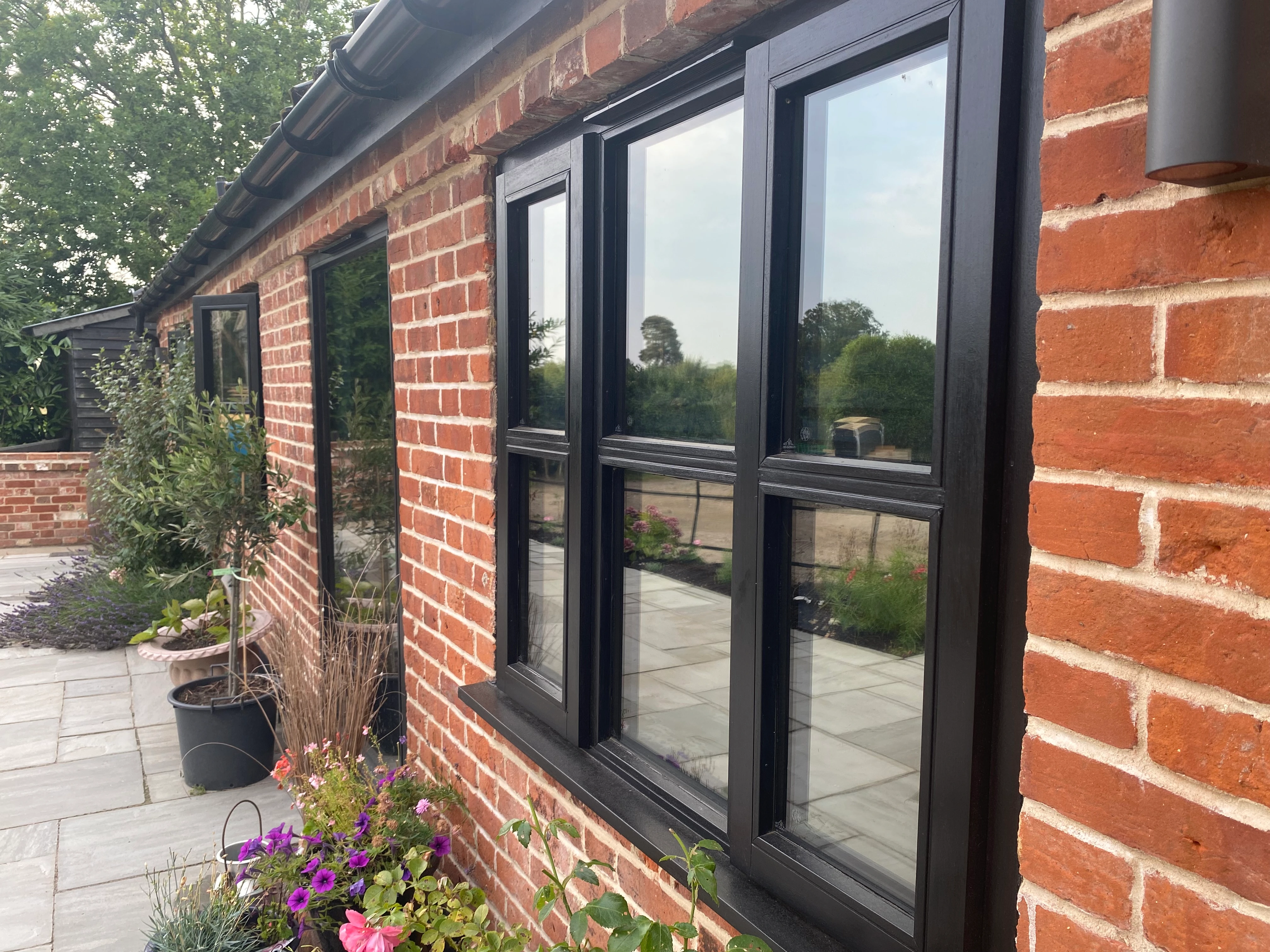 Lipped Casement windows in black