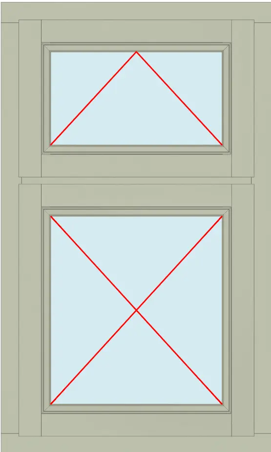 Top Hung Window Fixed at the Bottom