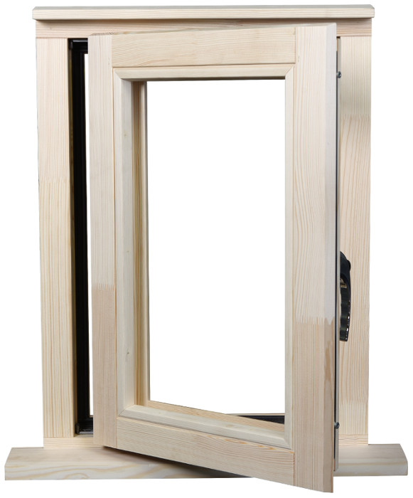 Stormproof Windows Image Engineered pine stormproof window (open)